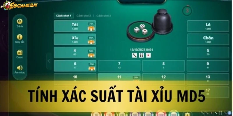 Giao diện Tài Xỉu MD5 trên điện thoại di động sinh động